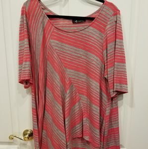 Asymmetrical 3/4 sleeve top